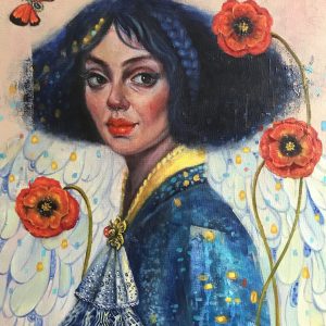 SOLD Three Wishes original painting by Olga Furman